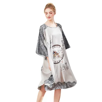

Summer New Style Sexy Solid Women's Kimono Yukata Bath Rayon Nightgown Rayon Sleeve Charming Robes Sleepshirts One Size