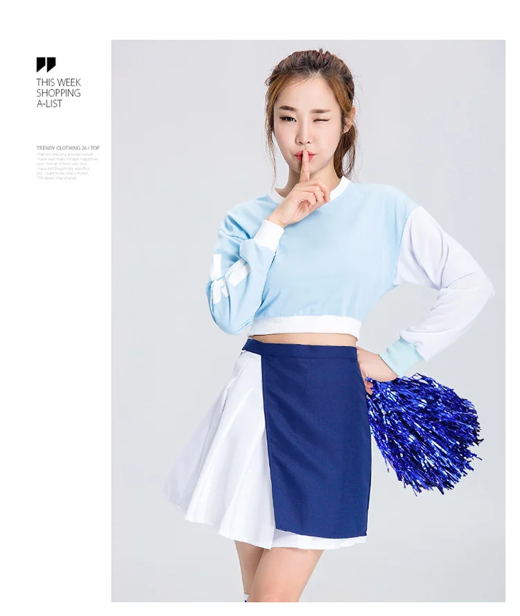 Korea Cosmic Girls Perform Performance Evening Party Costume Autumn Winter Cheerleading Costume Stage Uniforms Students Costumes (17)