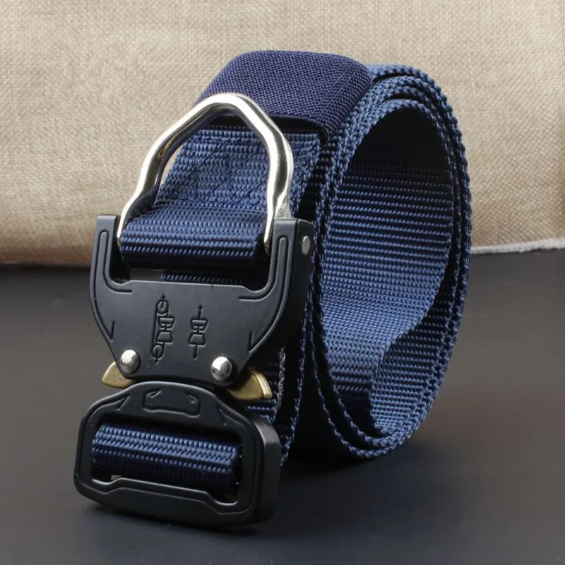 

Military Equipment Army Tactical Belt Thicken Nylon Metal Buckle Waist Riggers Belt Hunting Rappelling Climbing Accessories