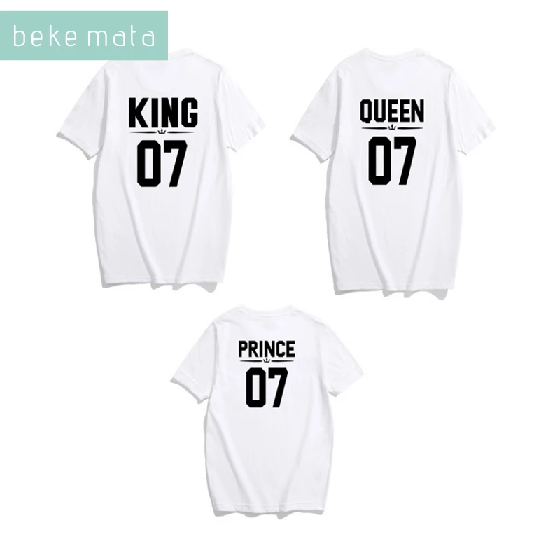 BEKE MATA Family Matching Clothes 2018 Summer King Queen Mother Daughter Father Son Baby T Shirts Look Clothing | Мать и ребенок