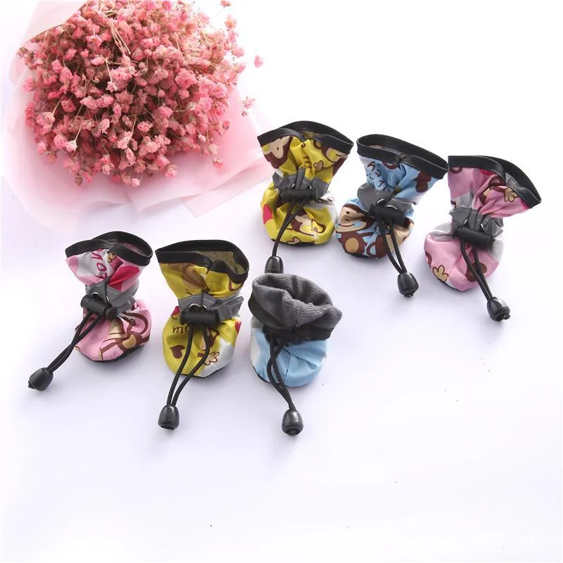 

4-PCS/Set Pet Dog Shoes Waterproof, Breathable, Non-slip Dog Rain Boots Socks Footwear For Small Dog Puppies Boots Paw Protector