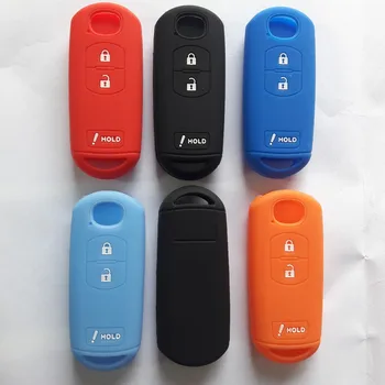 

Silicone Bag Remote Key Case Cover Holder For Mazda 3 5 6 CX-5 CX-7 CX-9 M2 M3 M5 M6 GT 3Button Smart FOB Shell With Hold Button