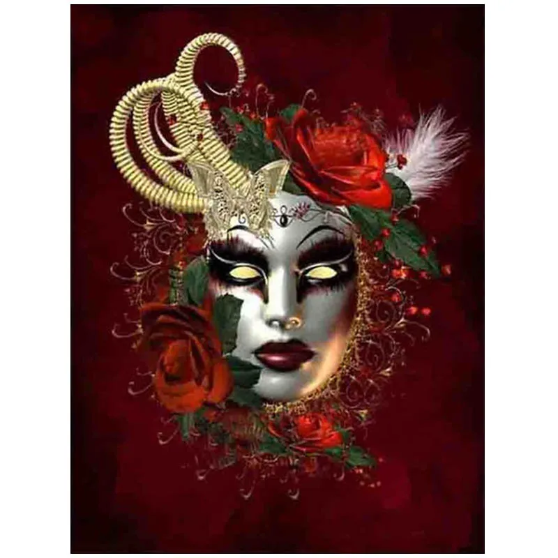 

Diy 5d diamond painting Mask beauty lady girl fairy cross stitch Mosaic,Full square round diamond embroidery decoration JS4653
