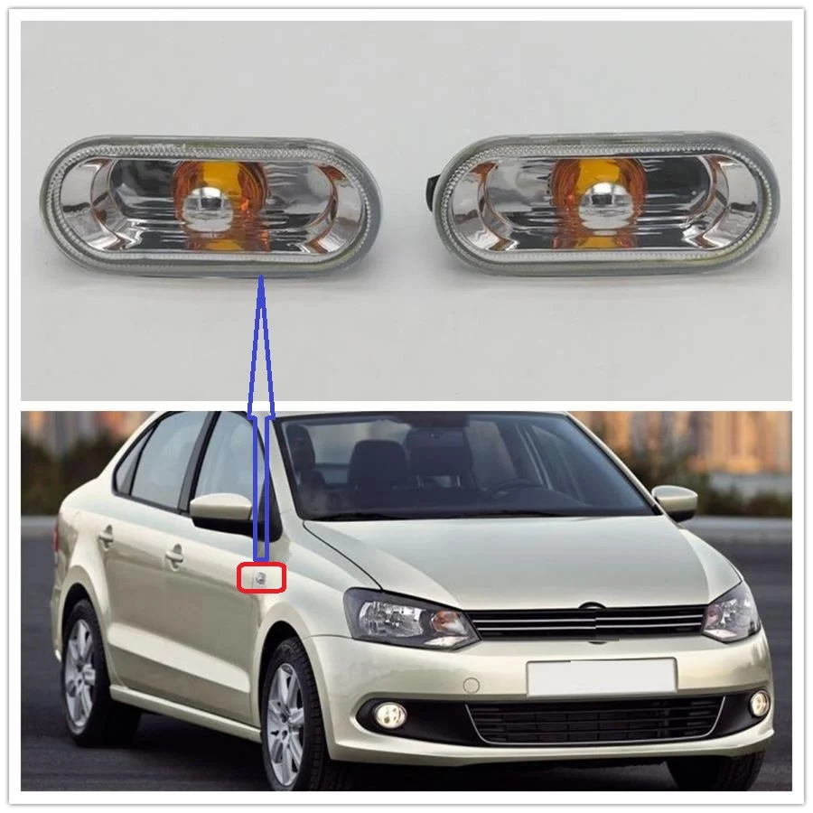 2 шт. для VW Polo Sedan 2010 2011 2012 2013 автомобильный Стайлинг боковой маркер указатель поворота светильник повторитель лампы