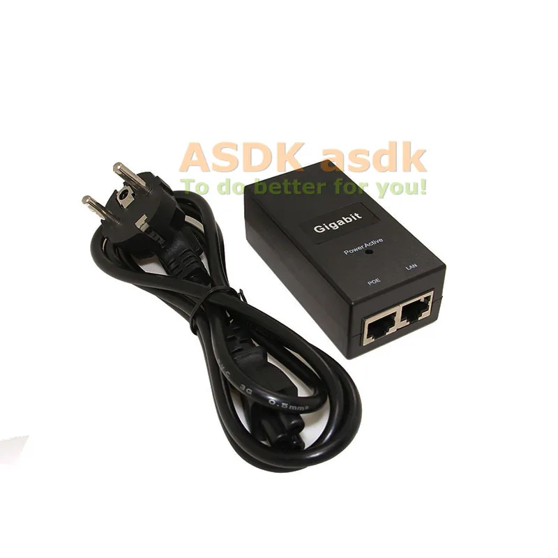 Desktop POE Injector 10/100/1000Mbps/1G/2G Passive Power Supply Input 100V-240V Output 48V 0.5A