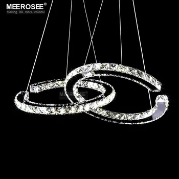 

Wholesale LED Crystal Chandelier Lighting Modern Clear LED Suspension Lamp de lustre for Living room Dining room 100% Guaranteed