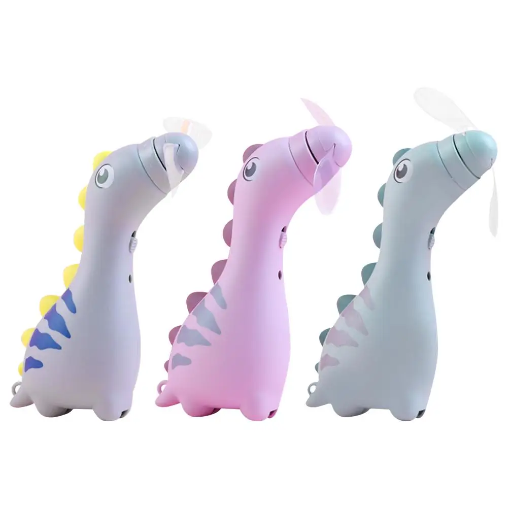 

Innovative Dinosaur Handheld Mini Fan with Word Flash Fan LED Luminous Soft Wind Blades Portable Fan for Outdoor Travel