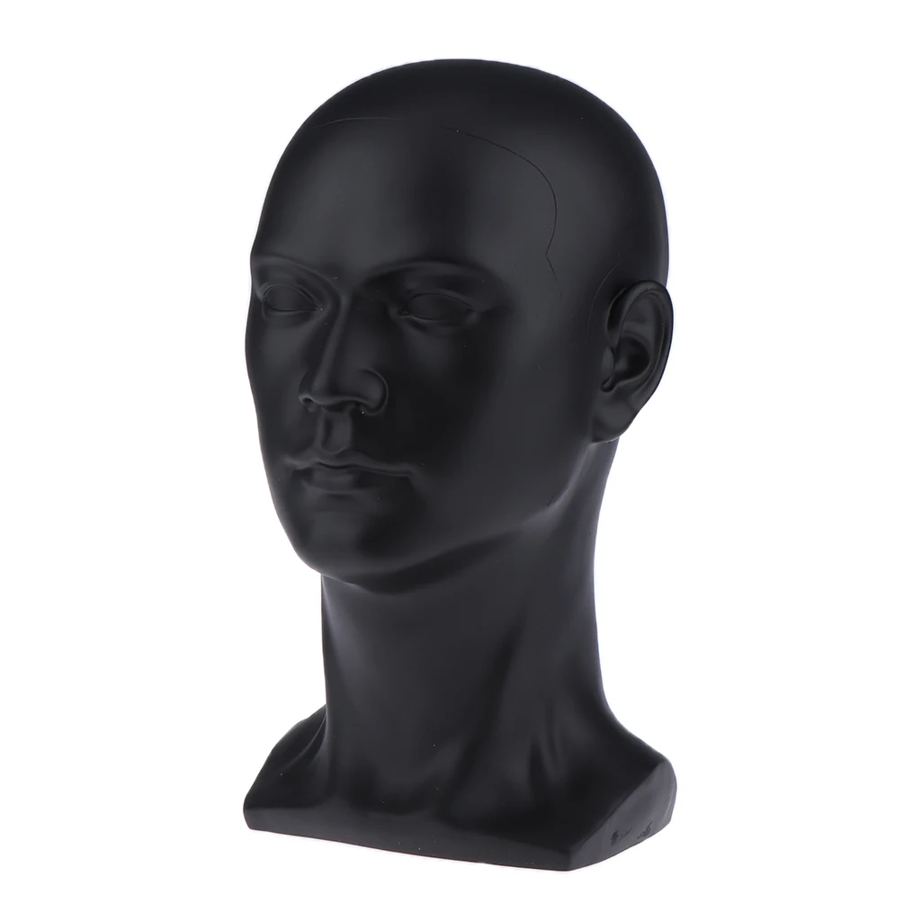 Male Mannequin Manikin Head for Hat Glasses Caps Wigs Jewelry Display Holder Stand Model Light Gray