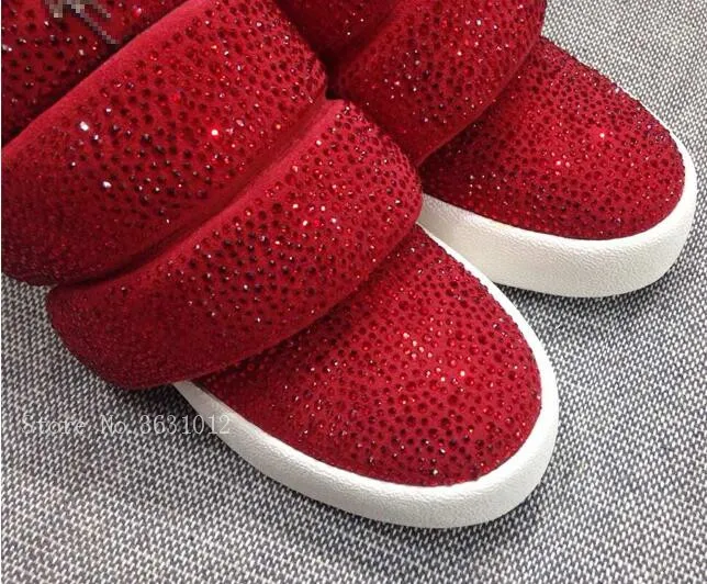 High As Strap Autunno Di Da Gabbia Pic Della Hot Cristallo Top Delle Doppio Donna Donne Mujer Ginnastica Scarpe Stivali as Qualità Pic Snikers Piattaforma RqxwpSft