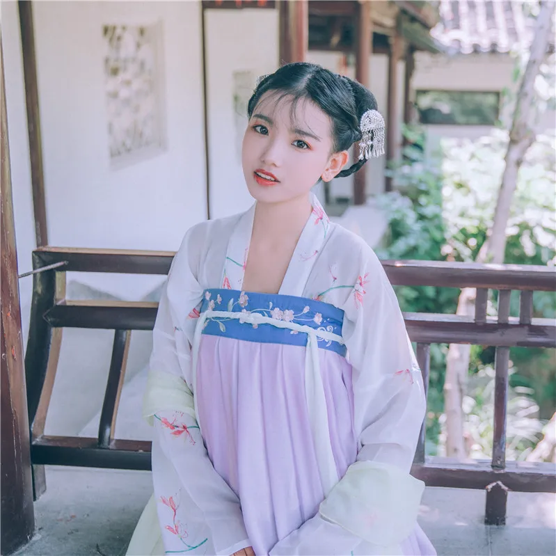 2019 Новый hanfu Национальный древнекитайский карнавальный костюм Традиционный китайский костюм Ханьфу женщин hanfu одежда Леди китайский этап
