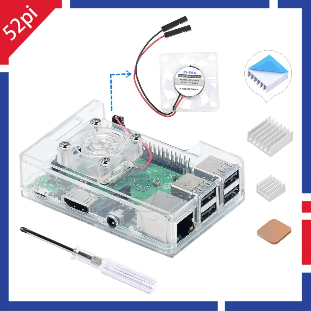 Clear Protective Case Cover Shell Enclosure Box Raspberry Pi 2 Model B B+,V5