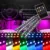 4 шт. 12 В RGB Беспроводной дистанционного Музыка Управление 9 LED авто интерьер этаж Декоративные Атмосфера лампы светодиодные полосы стайлинга автомобилей