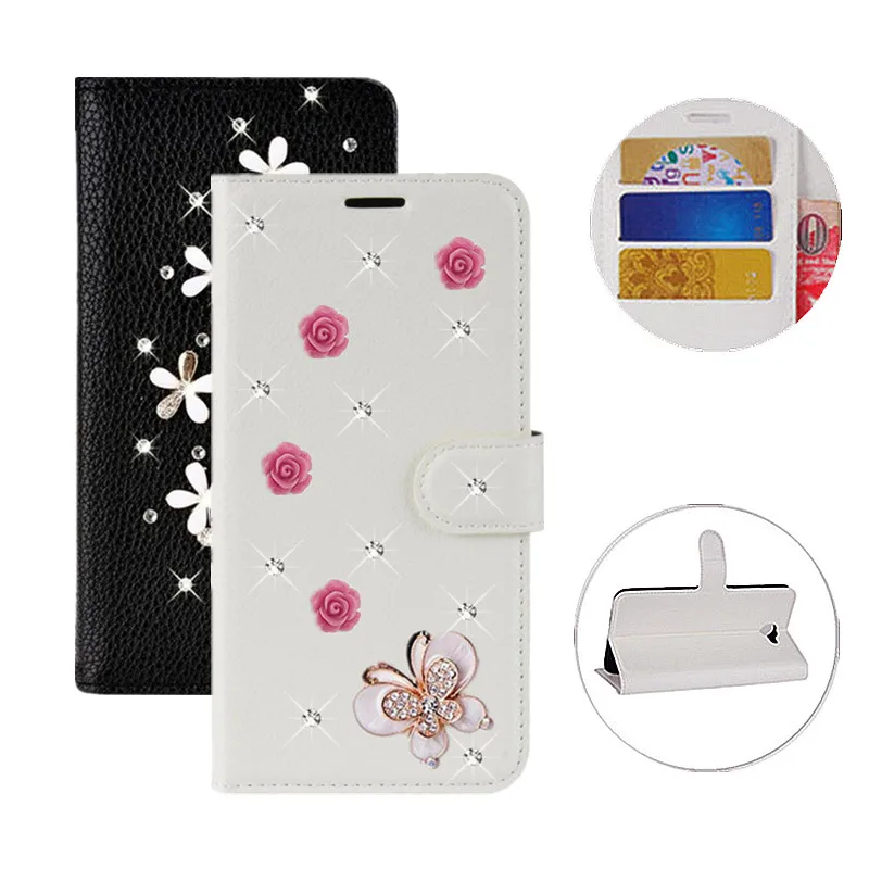 

For Y9 Y7 Prime 2018 Y6 Pro 2017 Y5 Y3 II Y6 II Compact Glitter Wallet Bling Leather Flip Phone Case Cover Christmas Shell Capa