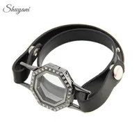 5pcs-lot-Fashion-4Colors-Leather-Wrap-Locket-Bracelet-for-Charms-Crystal-Glass-Floating-Locket-Bracelet-for