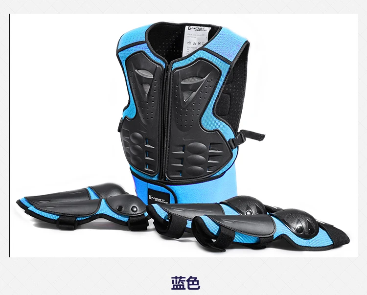 PE Hard Shell 4-15 Years Kids Boys Motorcycle Full Body Armor Vest Motocross children's Back Spine Protector