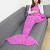 CAMMITEVER 17 Colors Mermaid Blanket Blankets Knitting Fish Tail Blanket Sofa Cover Birthday Gifts For Girls ► Photo 3/6