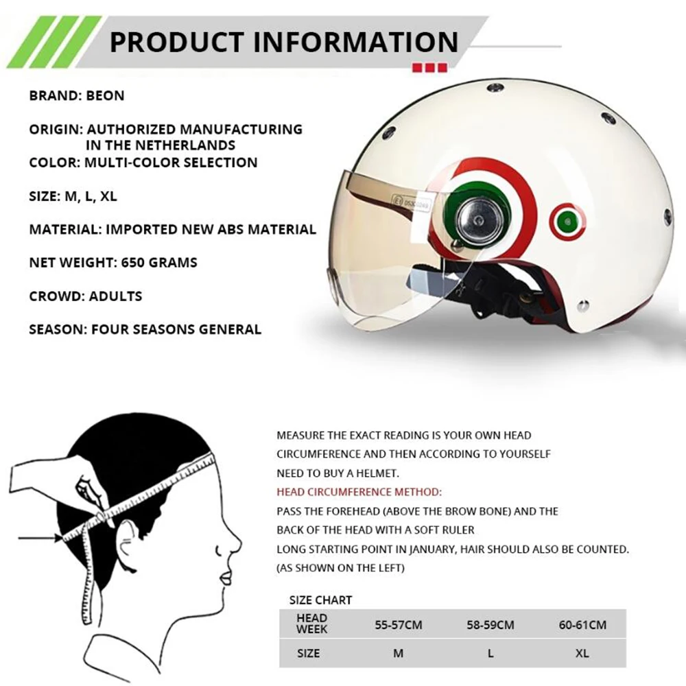 BEON мотоциклетный шлем Casco Moto Capacetes Ретро Винтаж Байкер скутер полуоткрытый мото