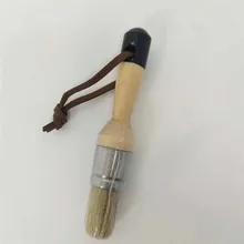 Сделай Сам 1 дюймов деревянная круглая ручка мел щетка для воска для рисования Мебель круглая головка покрывает все поверхности с легким подвесом кожаный ремешок