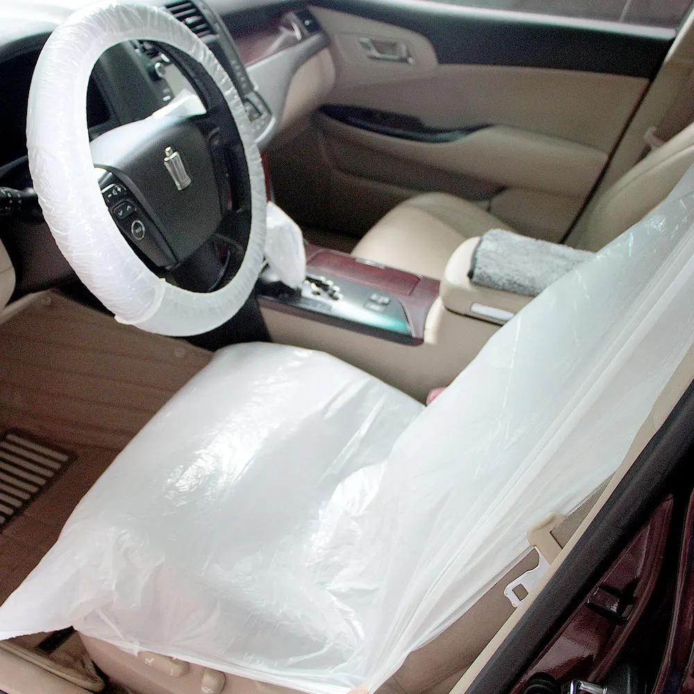 1Pack Disposable Car Seat Cover plastic 