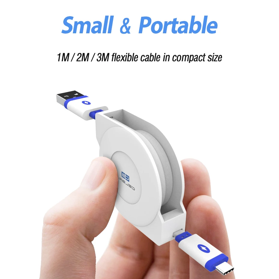 Длинный Usb кабель типа C 1/2/3 м Выдвижной 3 Usbc для Samsung Galaxy S20 Ultra Plus + A3 A5 A7 2017|Зарядные