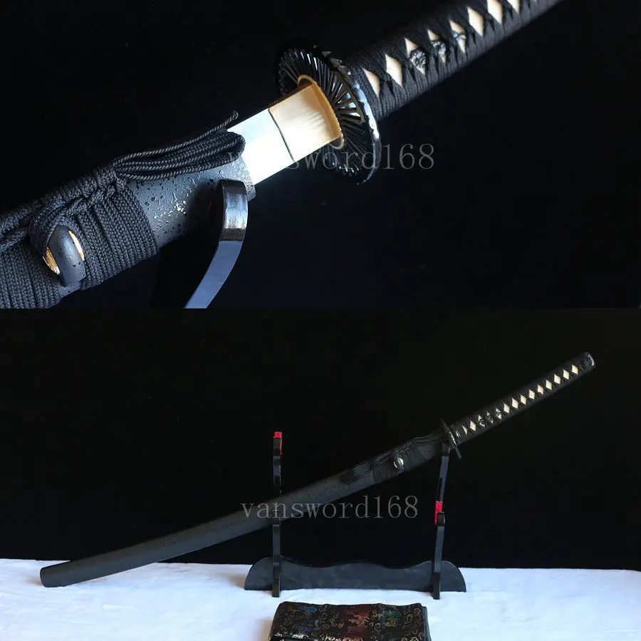 

hand forged t10 clay tempered japanese Katana samurai sword full tang no HI.