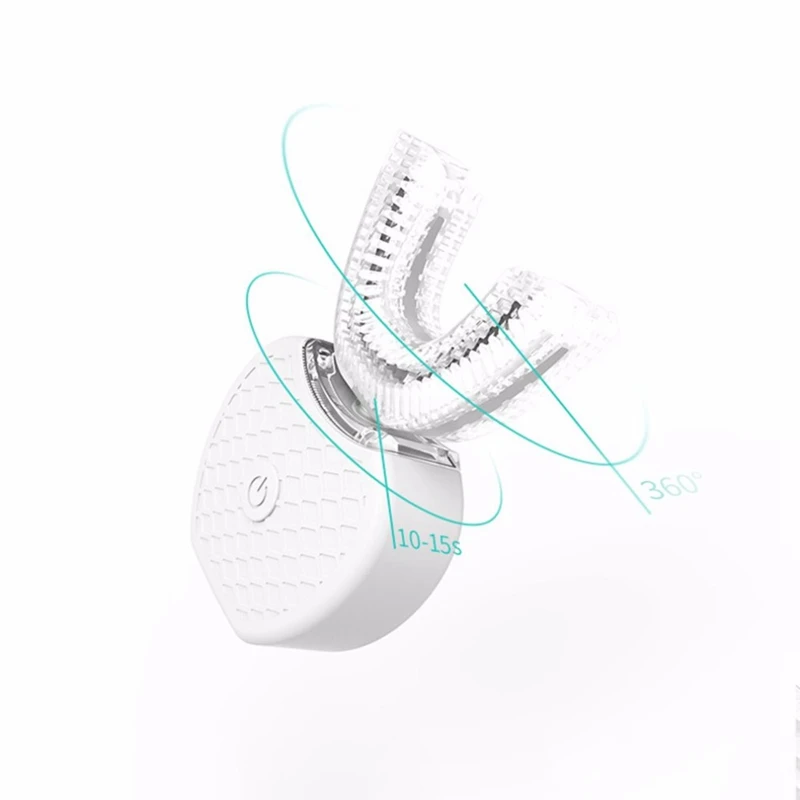 360 градусов Беспроводная зарядка через Usb ленивая Автоматическая звуковая силиконовая электрическая зубная щетка для отбеливания зубов