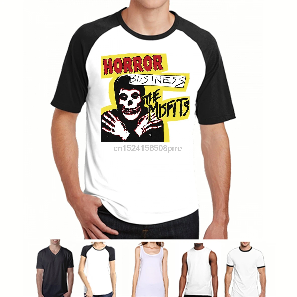 

Crossfit T Shirts HORROR MISFITS BUSINESS Men& T-Shirt Black Novelty Short Sleeve Tee Tops Clothes