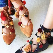 Новая мода pom Кружево до Женские балетки на плоской подошве пикантные остроносые леопард замши дамы Туфли без каблуков модные обувь для вечеринок