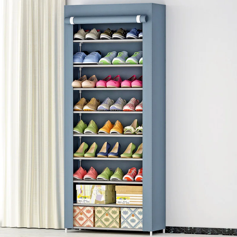 Minimalist livingroom decoration non-woven storage shoe organizer furniture multi-function shoe cabinet closet 9storey shoe rack