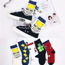IOLPR/носки; женские хлопковые носки; Новинка; милые носки для всей семьи с симпсонами; Новинка; забавные модные повседневные женские носки с принтом в стиле Харадзюку