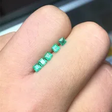 Высокое качество принцесса огранка изумруд Свободный Камень SI класс натуральный изумруд драгоценный камень 3 мм натуральный изумруд свободный драгоценный камень