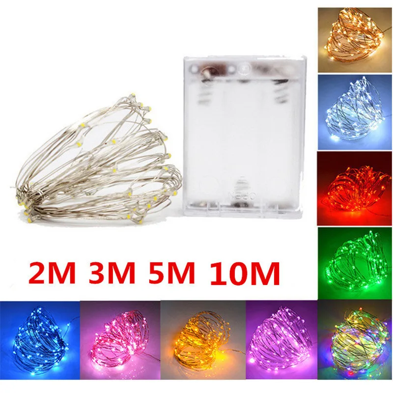 

LBTFA 1M 2M 3M 5M 10M Copper Wire LED String Lights Holiday Lighting Fairy Garland for New Year Christmas Decorations for Home