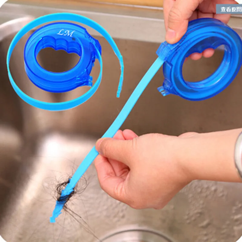 

New Drain Sink Cleaner Bathroom Unclog Sink Tub Toilet Snake Brush Hair Removal Tool Bathroom Sewer Cleaning Hook