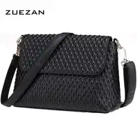 26*19*9cm, 100% Natural Cowhide, Plaid Flap Bag,Women Genuine Leather Shoulder Bag, Sweet Girl Messenger Crossbody bags A338