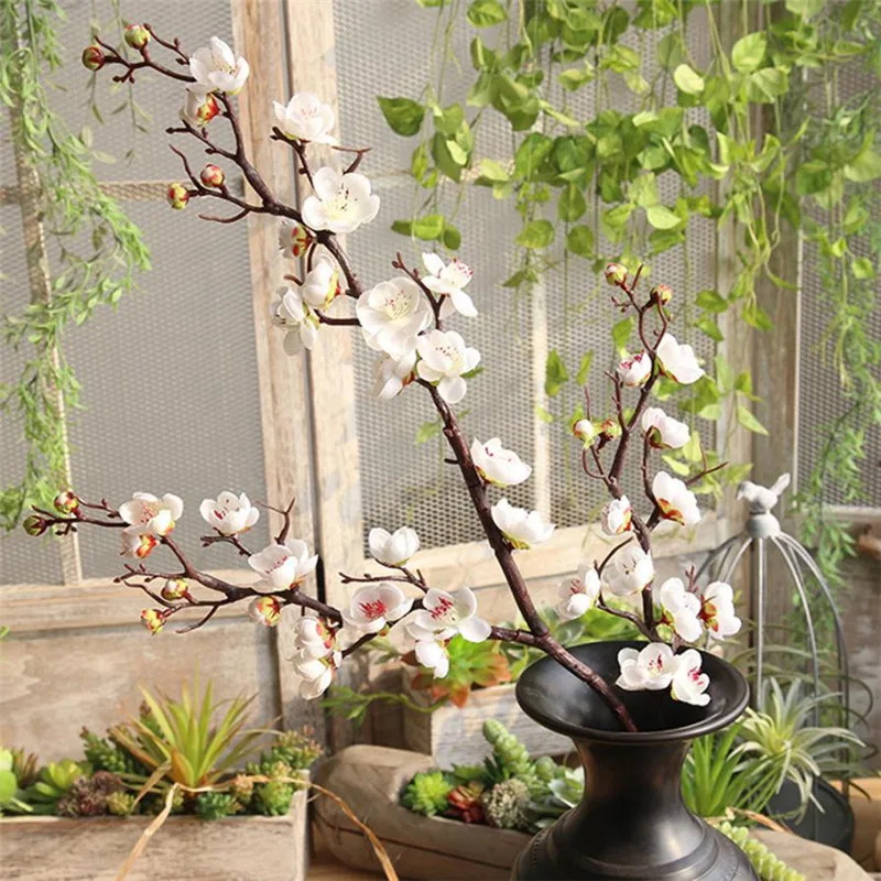 

Artificial Silk Fake Flowers Plum Blossom Floral Wedding Bouquet Party Decor x30401