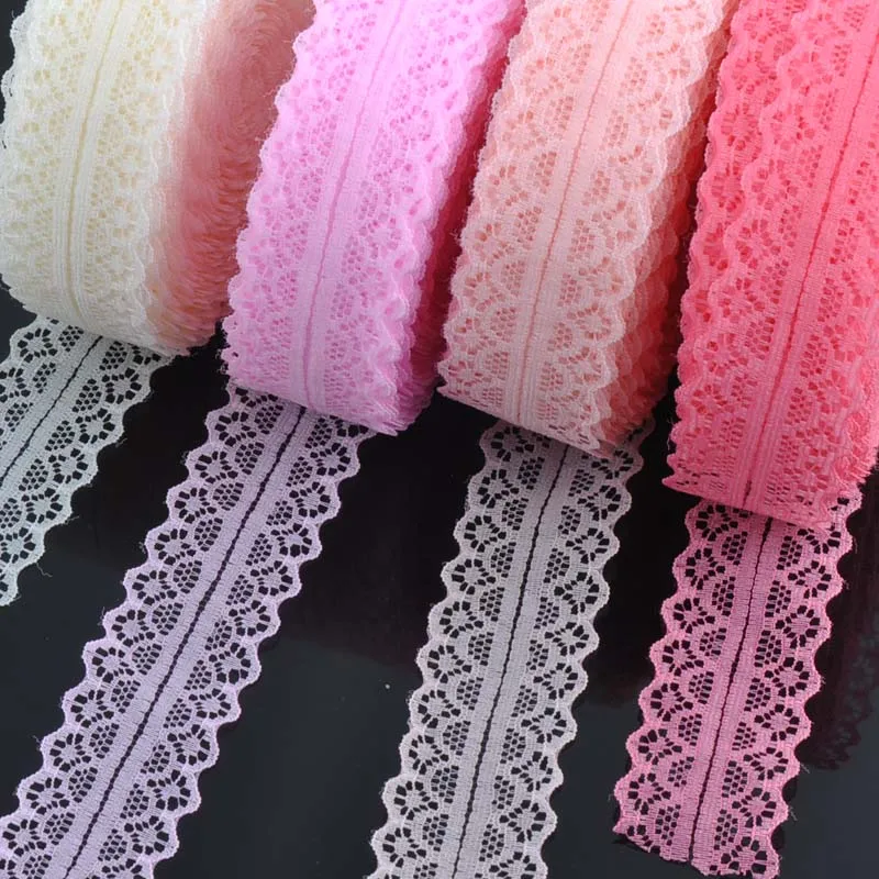 30mm width Inelastic Embroidered Lace Fabric Trim Ribbon Tape Garment