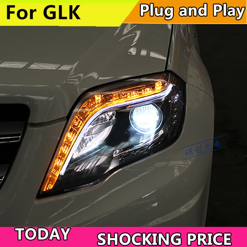Автомобильная фара для фар GLK 2013-2015 250 300 светодиодная передняя drl проектор H7 hid