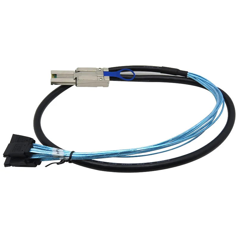 Mini Sas 26Pin(Sff-8088) Male To 4 Sata 7Pin Female Cable, Mini Sas Host/контроллер To 4 Sata Target/Backplane, 1 м