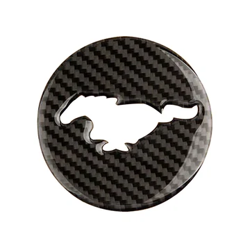 

Carbon Fiber Steering Wheel Panel Trim Emblem for Ford Mustang 2015-2017 NJ88
