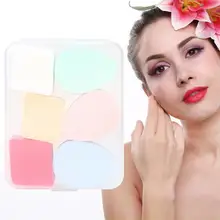 6 шт. Губка Макияж инструмент косметический мокрого и сухого использования спонж для пудры и основы мягкий аппликатор порошок слоеный