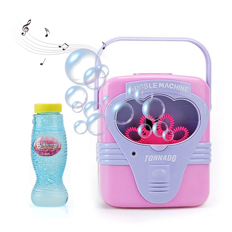 

Bubble Toys Outdoor Portable Kid Toy Water Balloon Soap Bubble Blower Toy Music Automatic Bubble Maker Machine Toys For Children