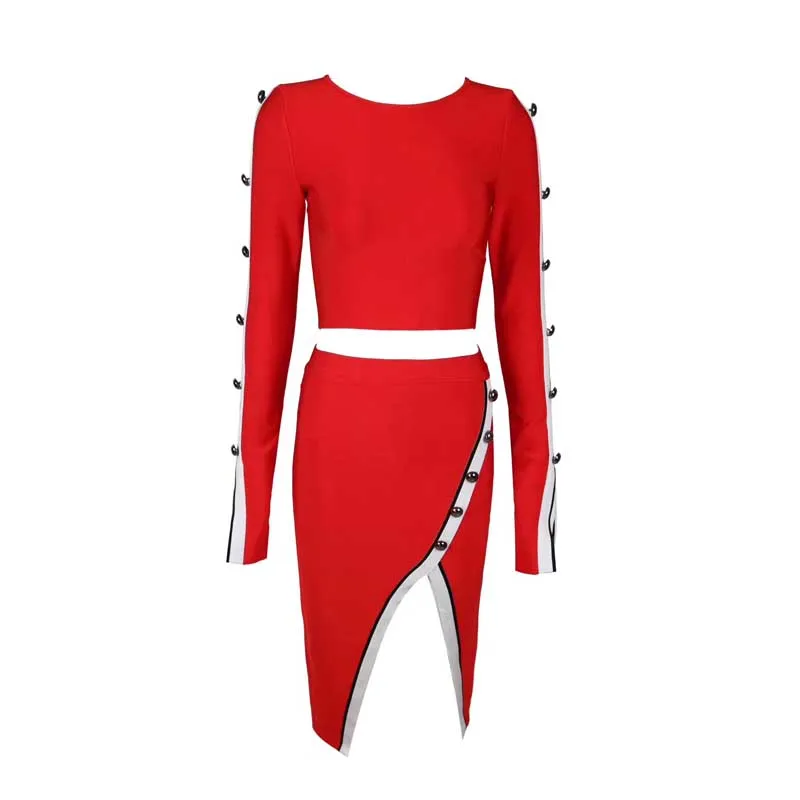 Partito Natale Night Abiti Di Vestito Dalla Manica Sexy Donne Elegante Rosso Club Lunga Fasciatura Modo Delle Del Aderente 6B7pY