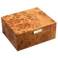 Хьюмидор кедрового дерева большой Ёмкость сигары увлажняющий коробка с увлажнителем и гигрометром декоративные часы для HH-628