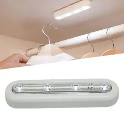 Мини Touch Сенсор экологически 4 светодиодный шкаф лампы Беспроводной настенный светильник Применение Батарея освещения под Кухонные шкафы