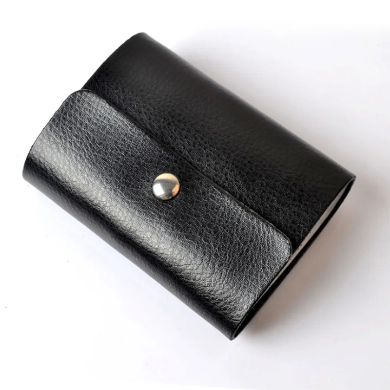 Genuine Leather Card Holder Men's Business Card Holder Women Card ID Holders For Cards Hasp Cow Leather Cardholder Card Wallet (4)