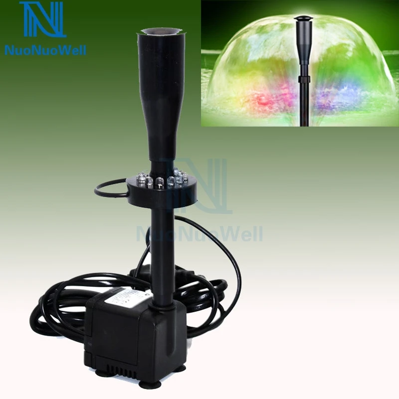 

LED Mushroom Fountain 10/15/25/35W Submersible Pump Rockery Pond Aquarium Landscaping Fountains Spray +Extension Tube