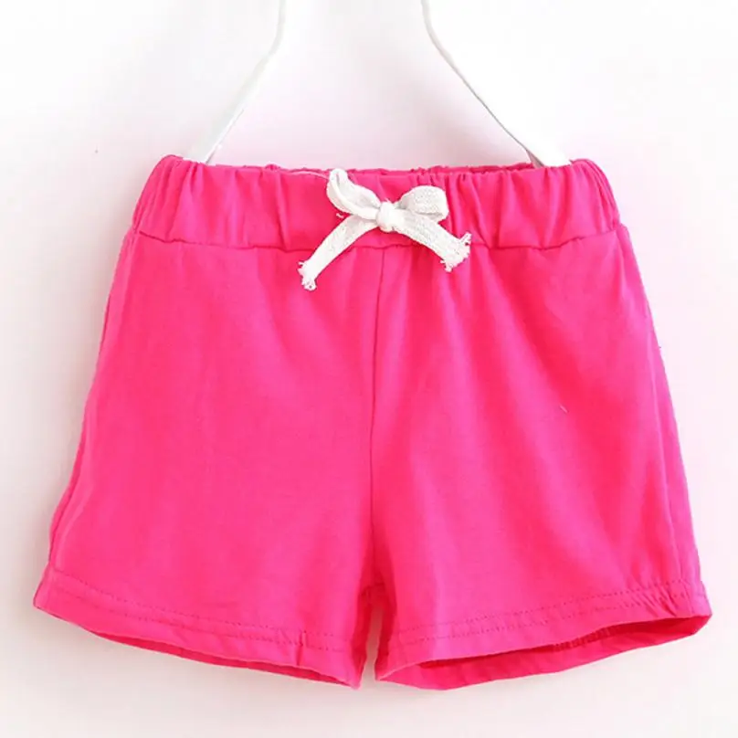 MUQGEW kids clothing Summer Children Cotton Shorts Boys And Girl Clothes Baby Fashion Pants summer boys beach pant shorts 0526 - Цвет: Hot Pink