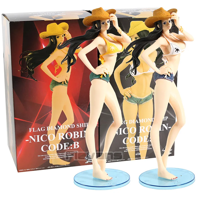 

Anime One Piece Cowgirl Nico Robin Flag Diamond Ship PVC Figure Collectible Model Toy