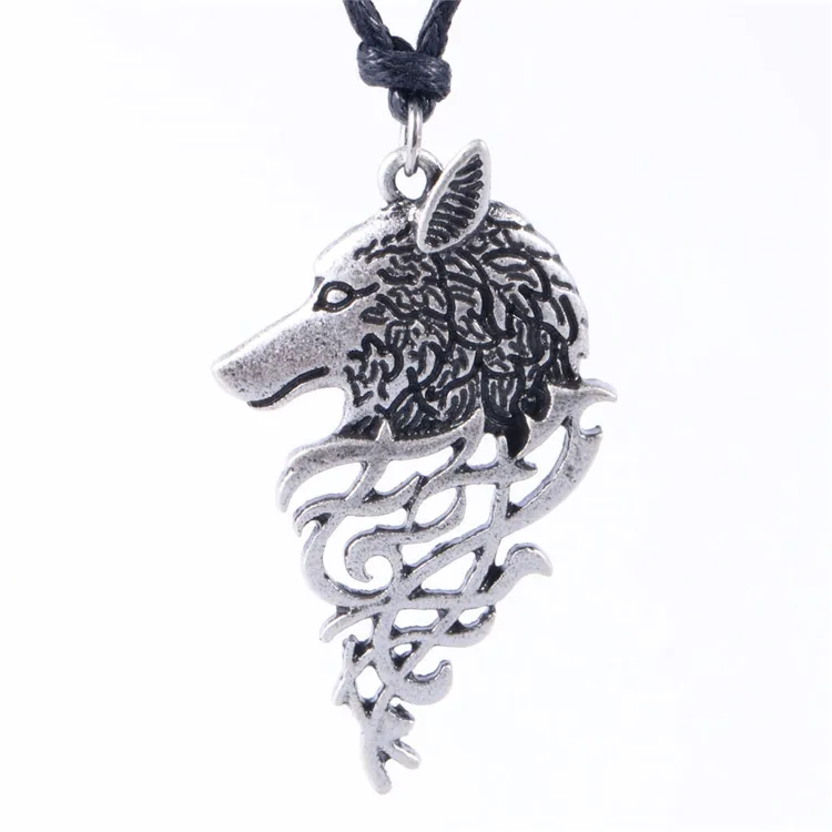 Мода лиса ожерелье Металл Викинг ювелирные изделия подвеска-лиса для друга подарок Прямая поставка 22*38 мм A'189 - Окраска металла: Viking WolfA227