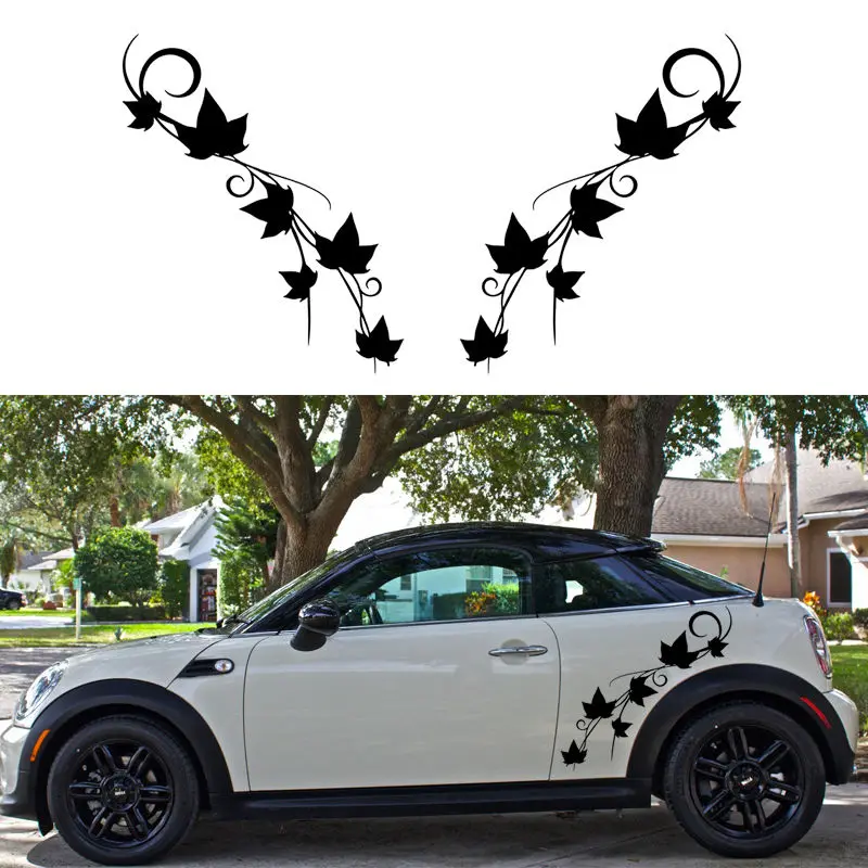2pcs Ivy Vine Car The Wheel Body Sticker Decor Vinyl Decals Auto